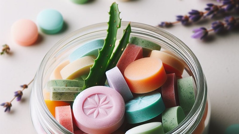colorful hand soap tablets