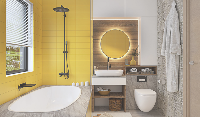 Welcome Your New Happy Place With These Yellow Bathroom Design Ideas