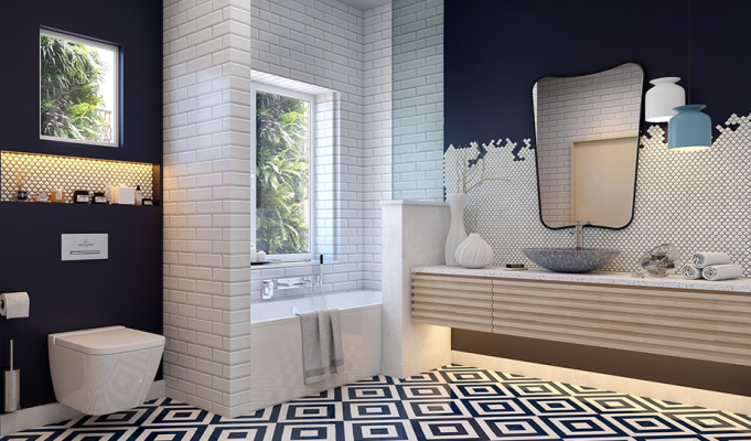 Screenshot 2022 06 18 at 22 32 57 bring out the gorgeous with geometric print blue bathroom wall tiles 1.jpg JPEG Image 940 × 564 pixels