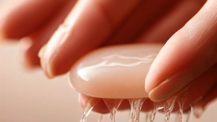 wet hand soap tablet